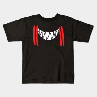Red Stripe Shark Mouth Kids T-Shirt